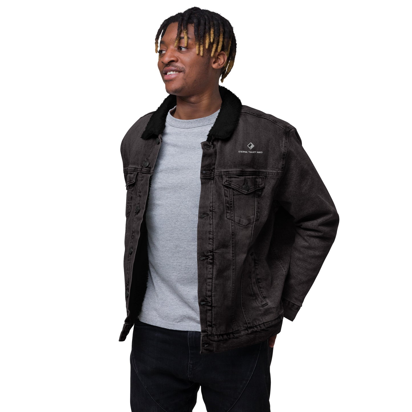 Unisex Denim Sherpa Jacket